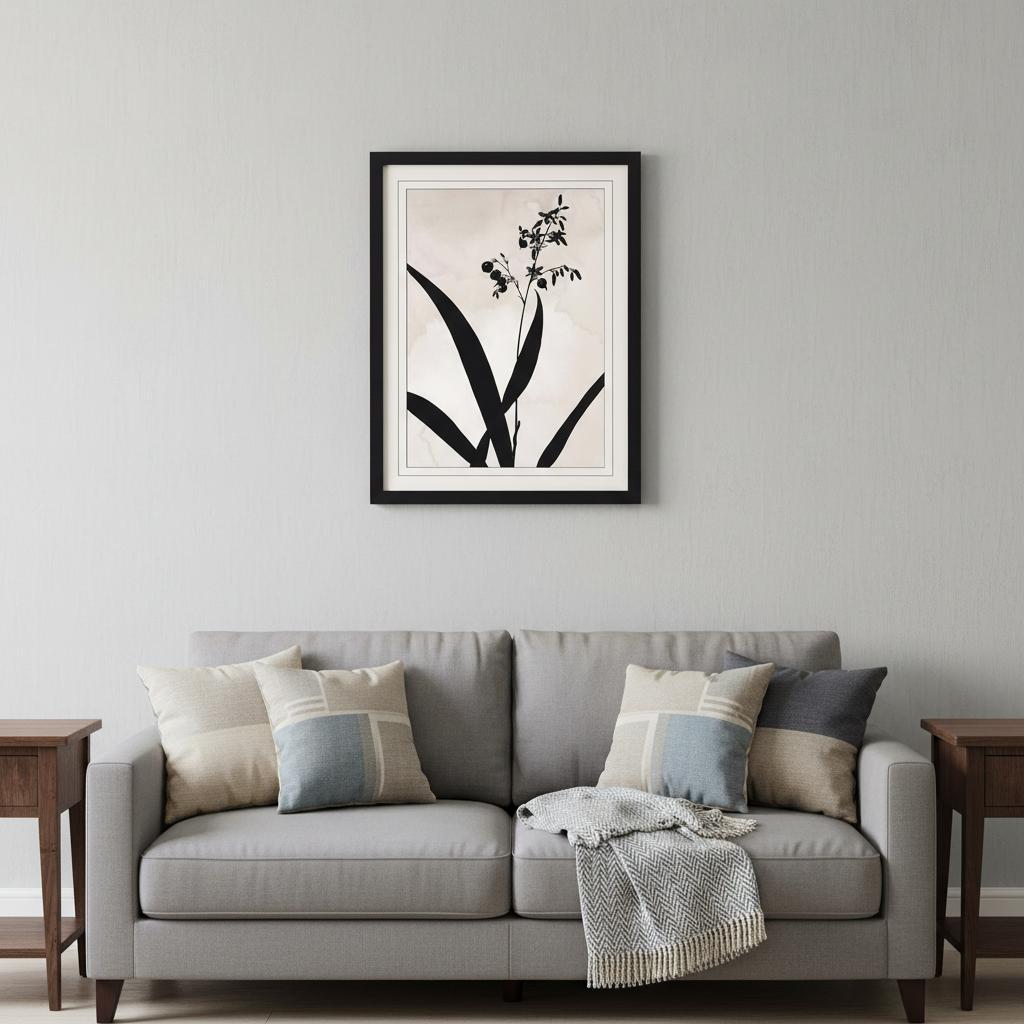 Dianella Black Framed Print Wall Art