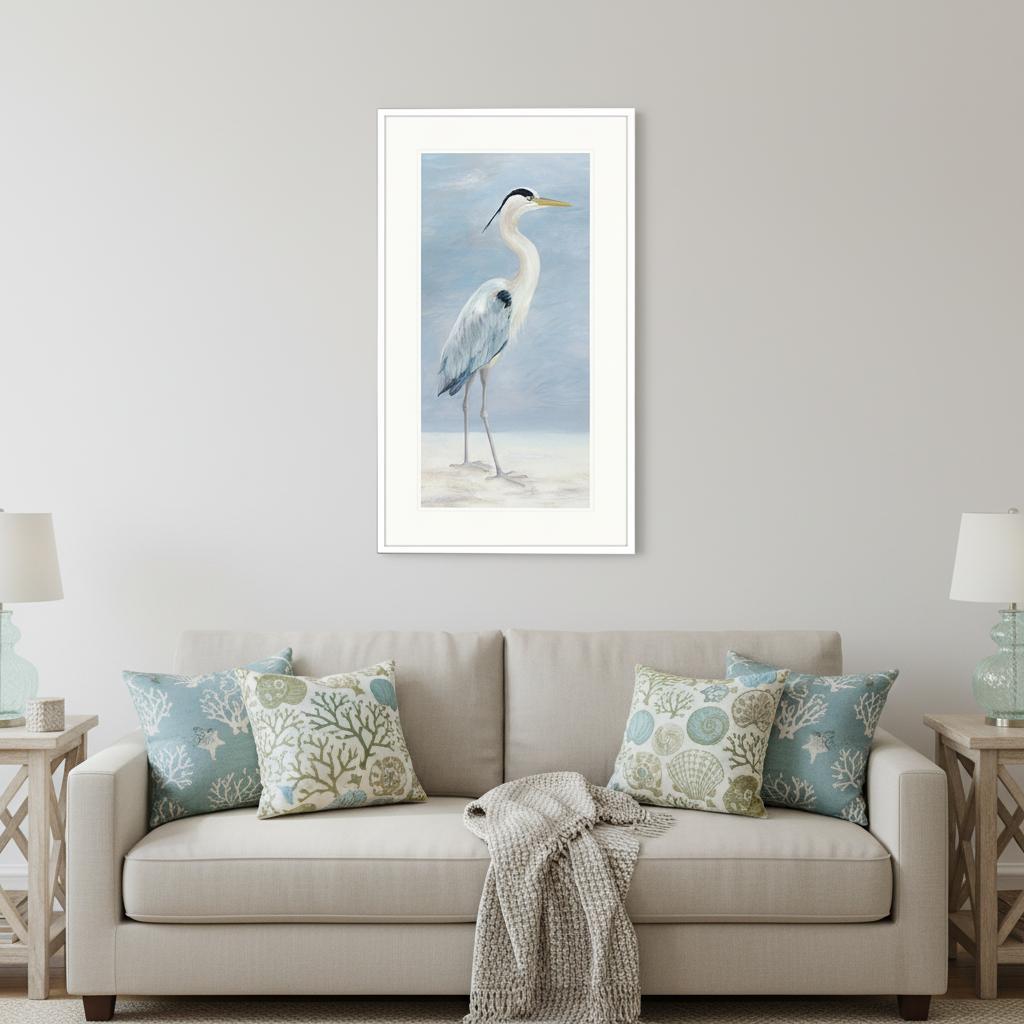 Coastal Calm I White Framed Print Wall Art
