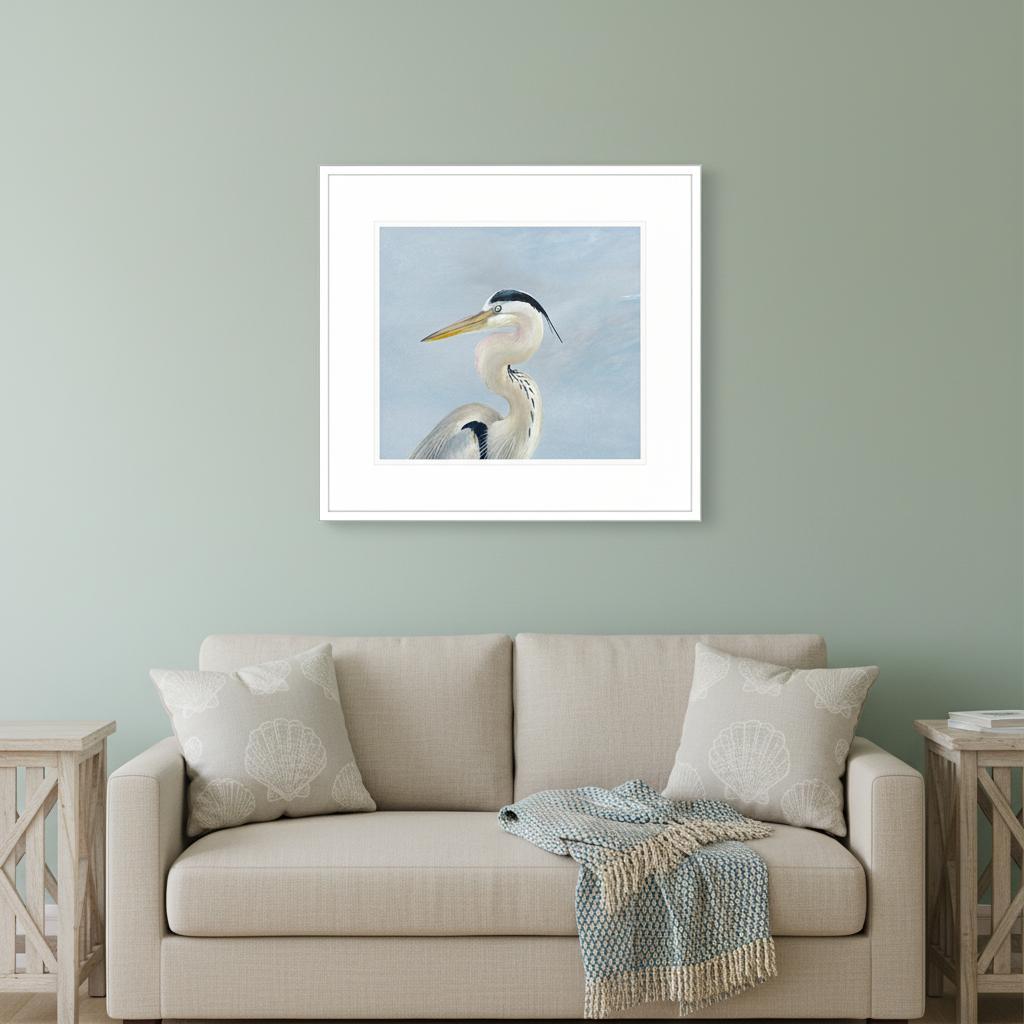 Coastal Calm II White Framed Print Wall Art