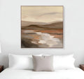 Cinnamon Riverbank II White Floater Frame Print Wall Art