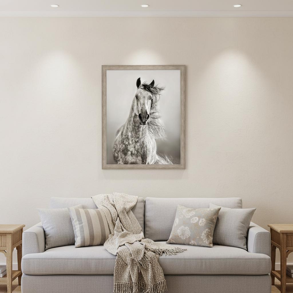 Caballo de Andaluz Silver Framed Print Wall Art