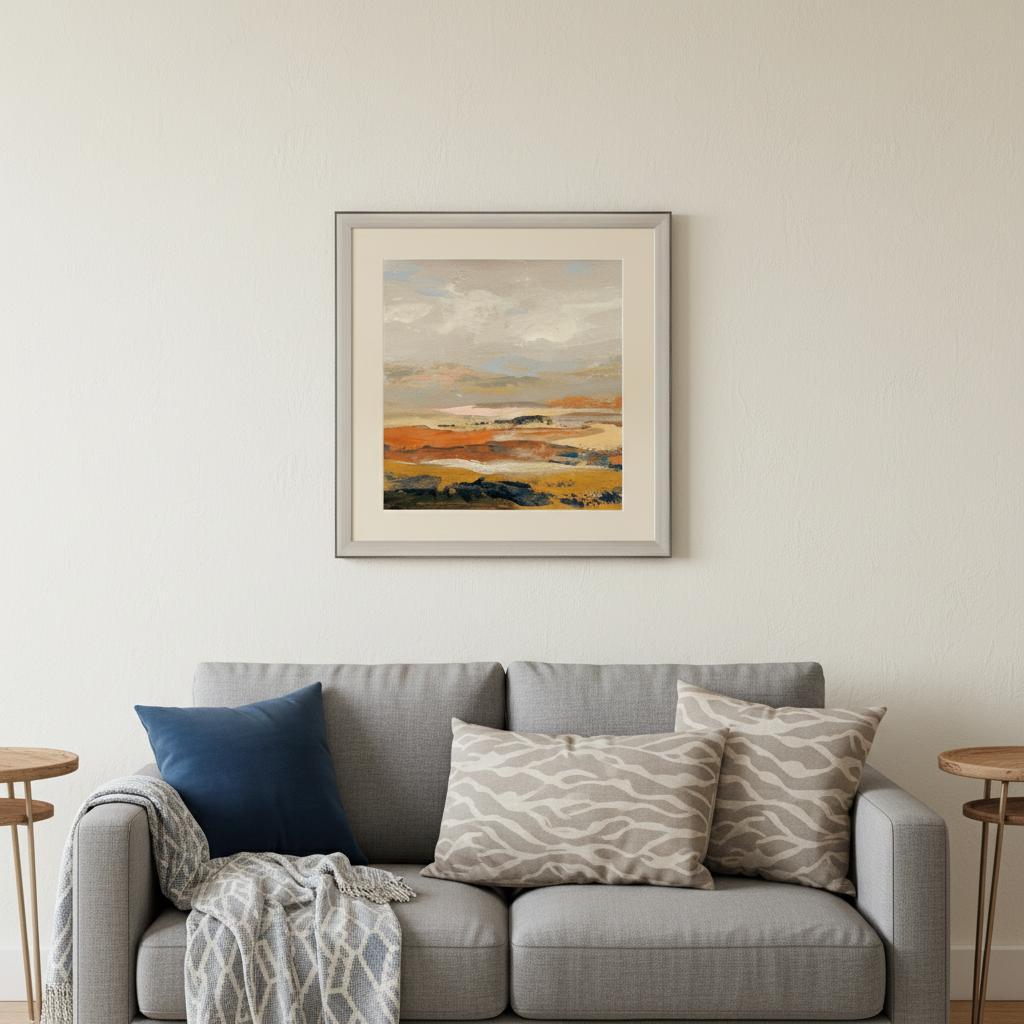 Warm Bay II Silver Framed Print Wall Art