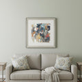 Corner Flower Stand I Silver Framed Print Wall Art