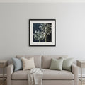 Midnight Lilies II Black Framed Print Wall Art