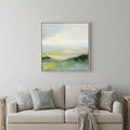 Glowing Valley White Floater Frame Print Wall Art