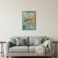 Reeds and Lilies I Silver Framed Print Wall Art