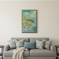 Reeds and Lilies II Silver Framed Print Wall Art