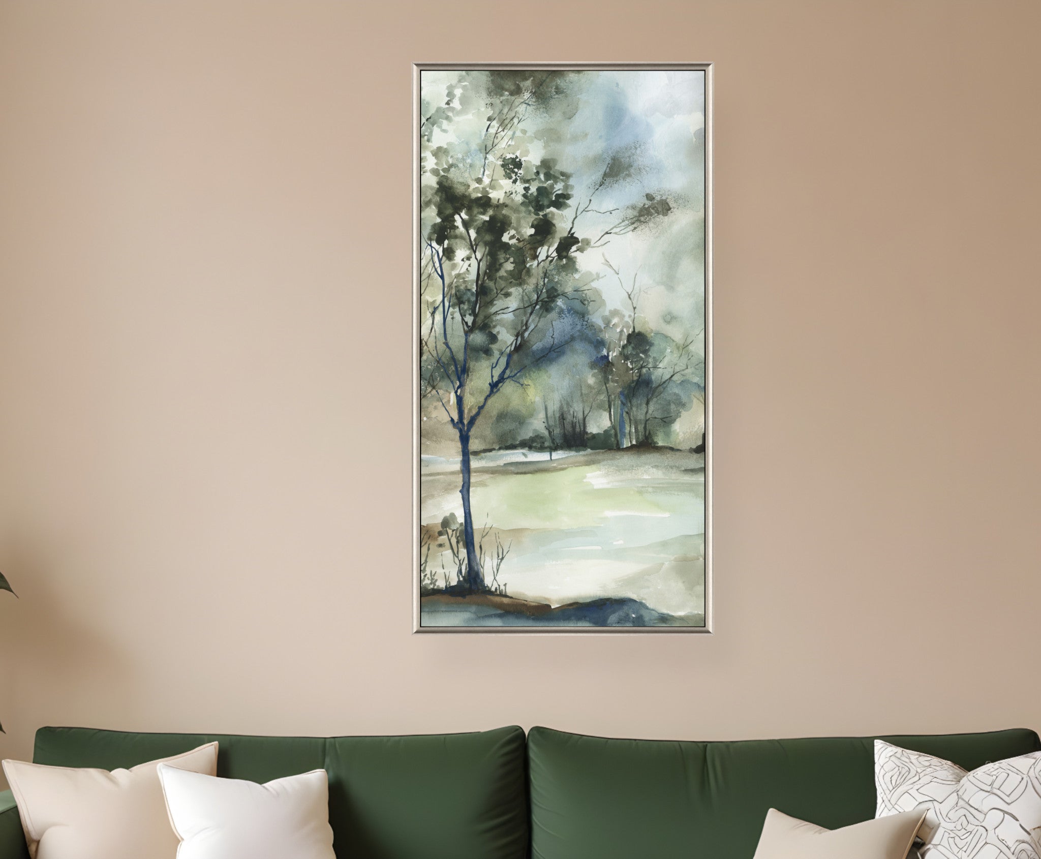 Forest Grove I Silver Floater Frame Print Wall Art