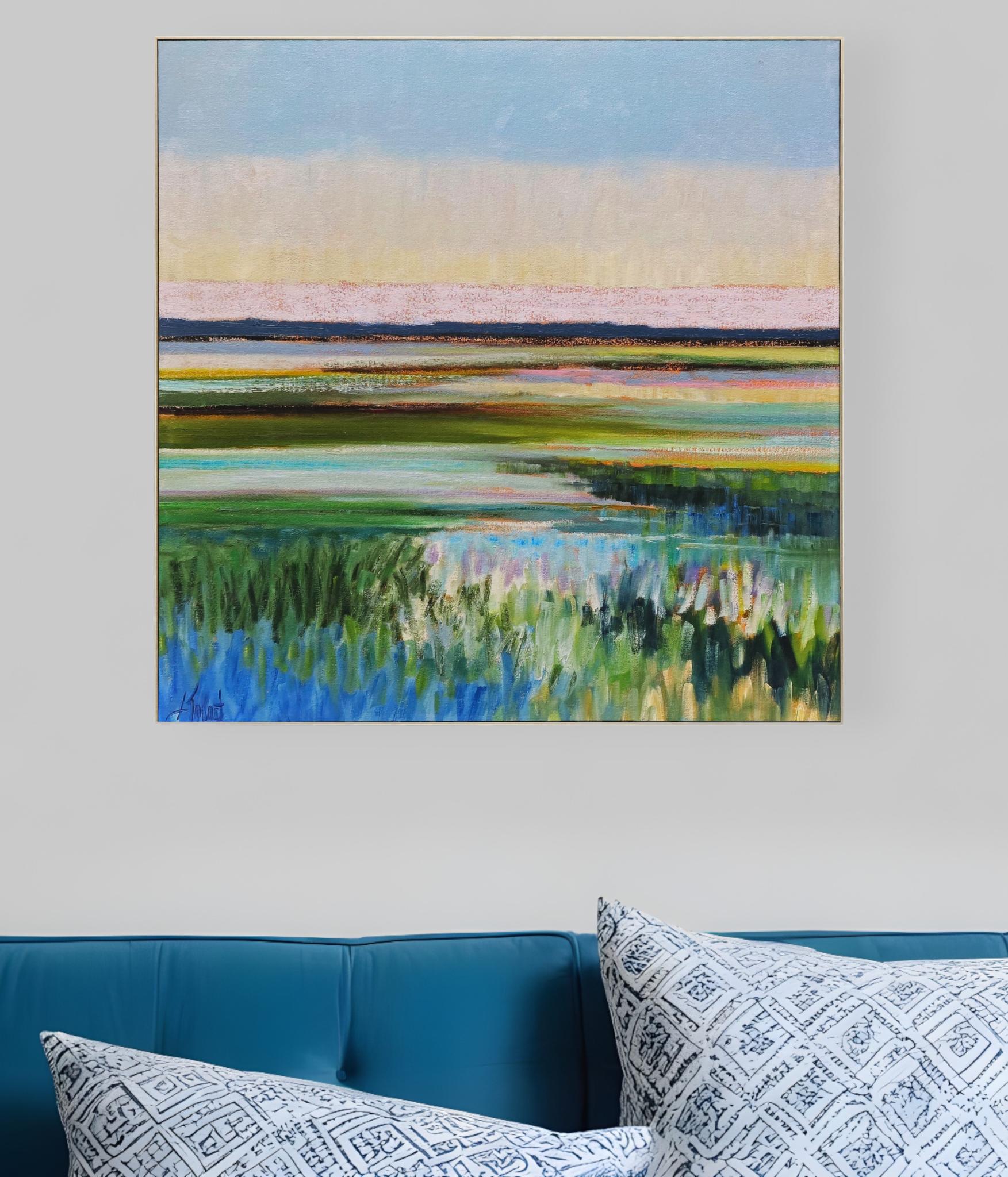 Tidal Waters Gold Framed Print Wall Art