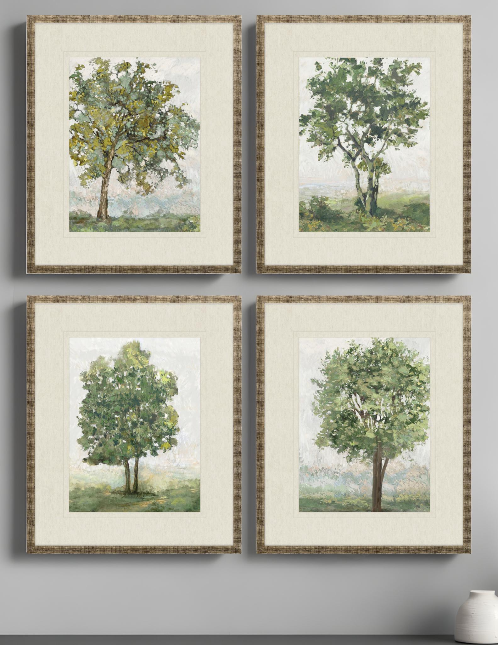 Set Of Four Countryside Growth Gold Framed Print Wall Art