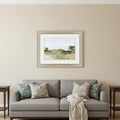 Relaxing View Serene Landscape Silver Framed Print Wall Art