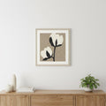 Delicate Sketch Duet White Framed Print Wall Art