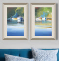 Set Of Two Light at Metung Silver Framed Print Wall Art