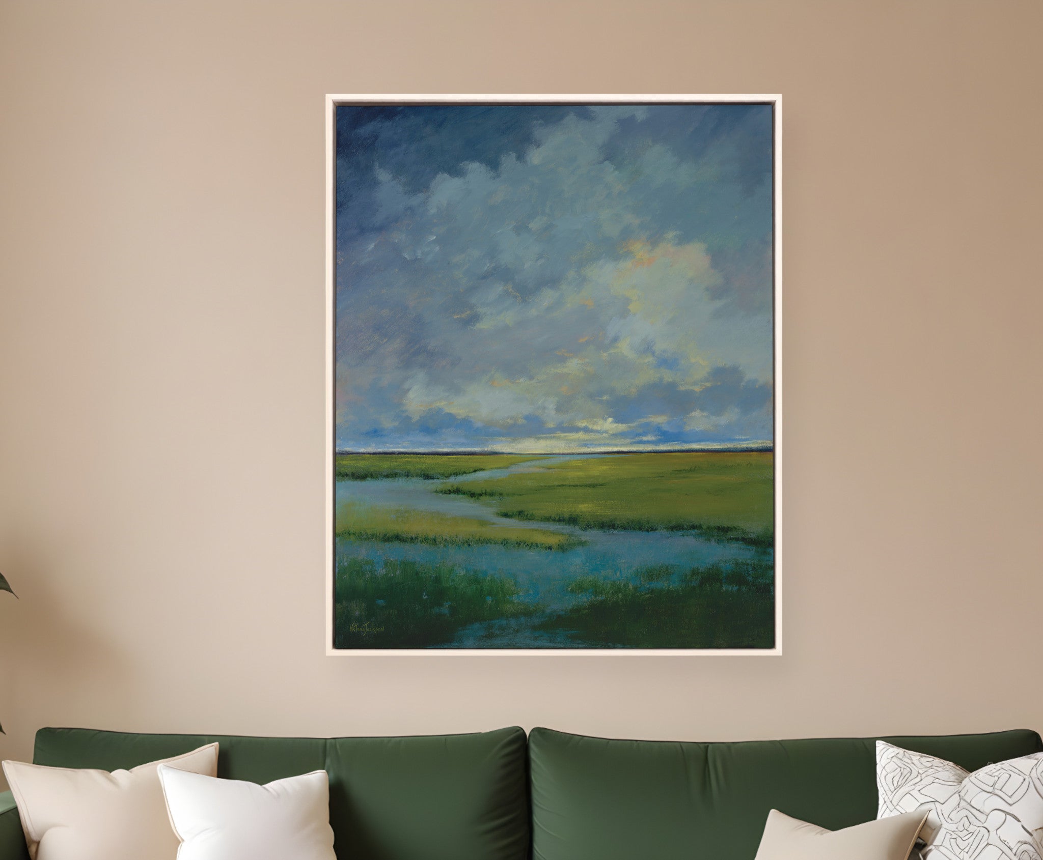 Quiet Reflection White Floater Frame Print Wall Art