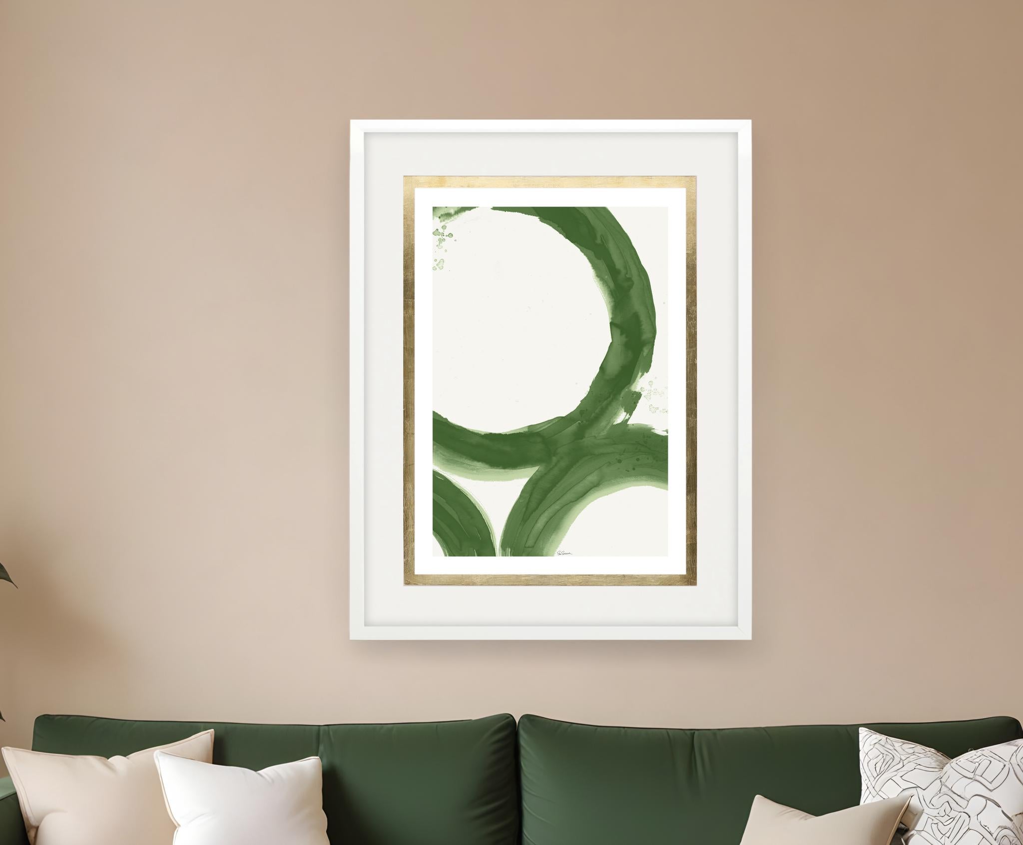 Rings of Water I White Framed Print Wall Art