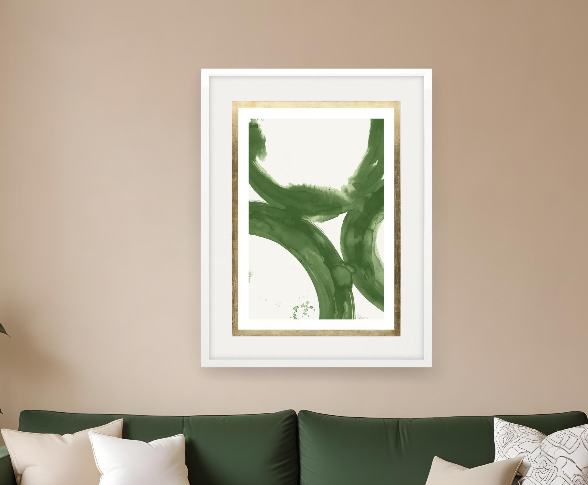 Rings of Water II White Framed Print Wall Art
