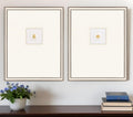 Set Of Two Insect Intaglio I Silver Framed Print Wall Art