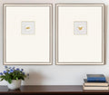 Set Of Two Insect Intaglio II Silver Framed Print Wall Art