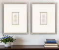 Set Of Two Portrait Intaglio I Silver Framed Print Wall Art