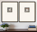 Set Of Two Angelic Intaglio Black Framed Print Wall Art
