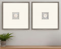 Set Of Two Coastal Intaglio I Silver Framed Print Wall Art