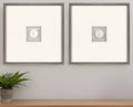 Set Of Two Coastal Intaglio III Silver Framed Print Wall Art