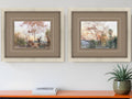 Set Of Two Quiet Place Gold Framed Print Wall Art