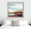 New Sky Square Silver Framed Print Wall Art