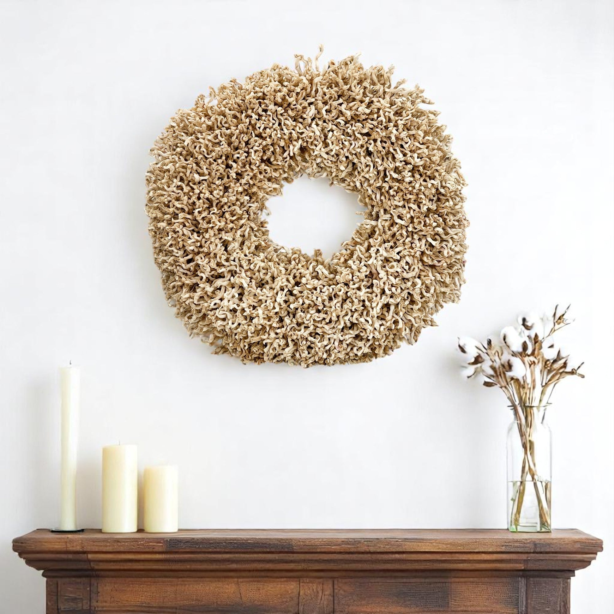 23 Natural Maize Dried Wreath