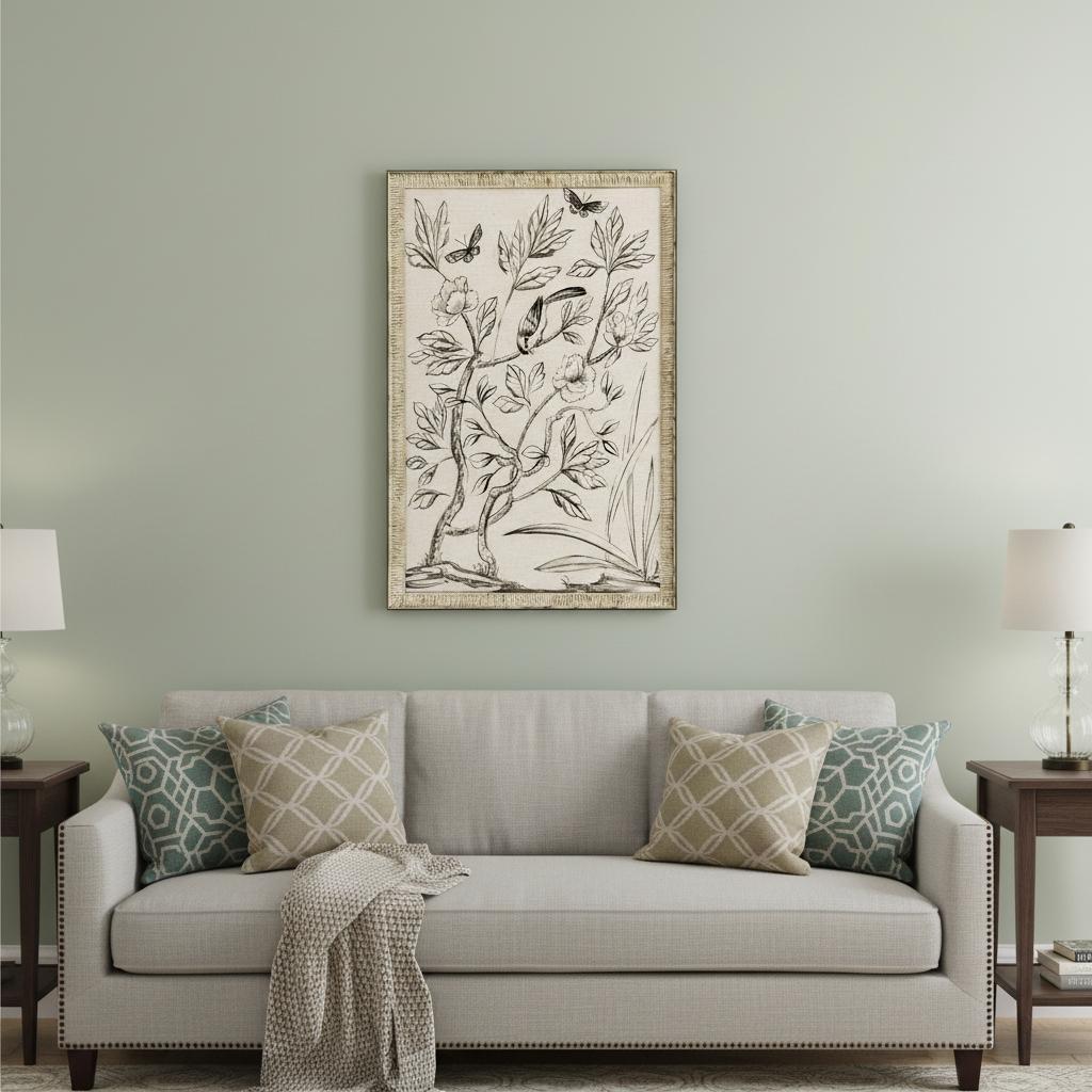 Shimmering Garden II Silver Framed Print Wall Art
