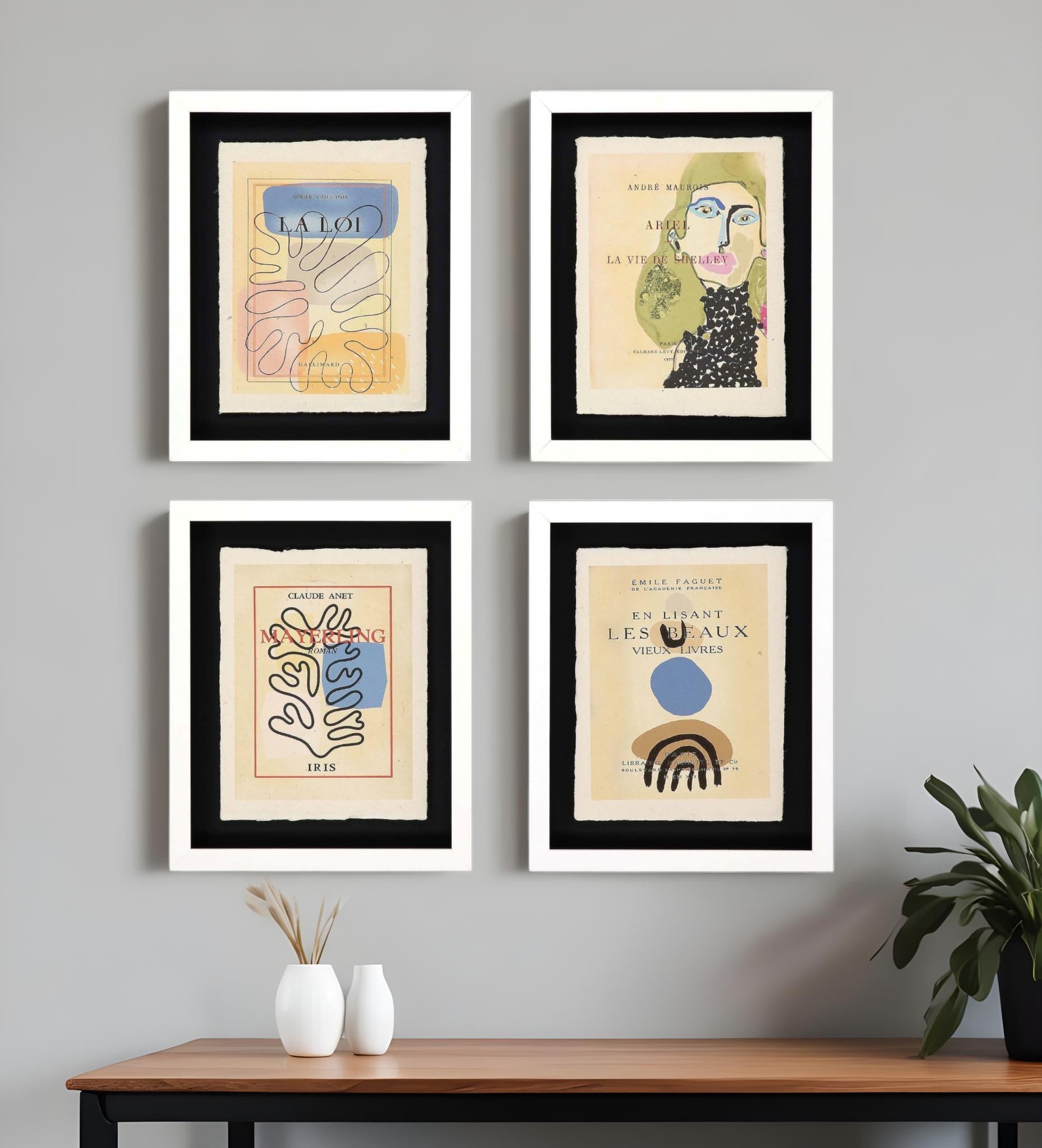 Set Of Four Lepal I White Framed Print Wall Art