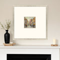 Pastel Street II Gold Framed Print Wall Art