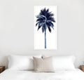 Palm Tree Blue I White Framed Print Wall Art