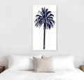 Palm Tree Blue III White Framed Print Wall Art