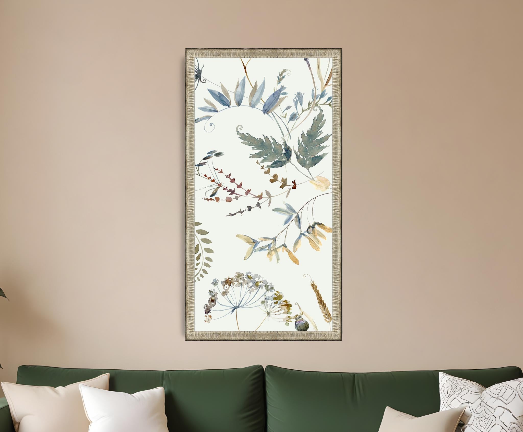 Nature Gift II Silver Framed Print Wall Art