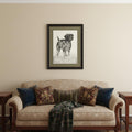 Canine Gaze Brown Framed Print Wall Art