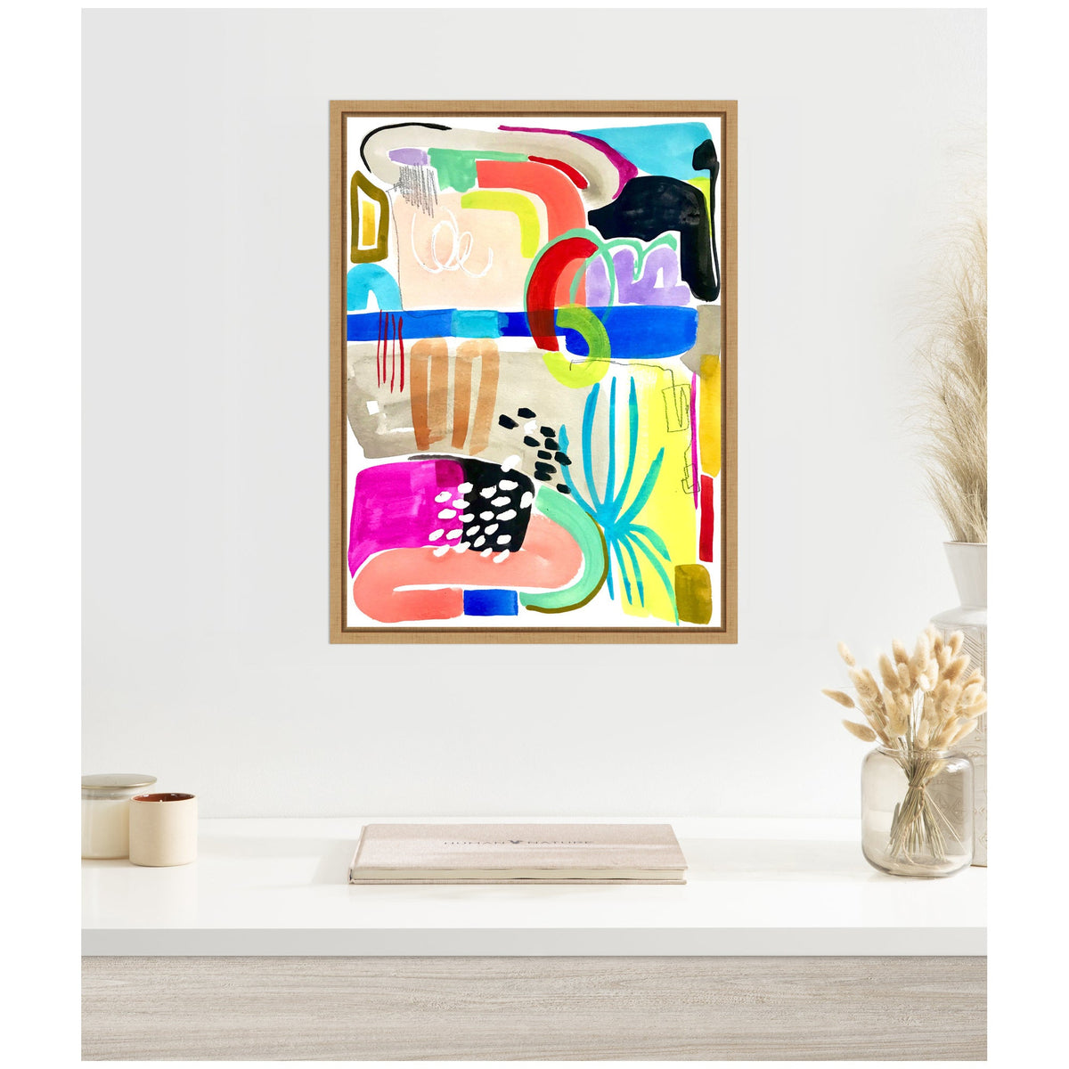 Sylvie Abstract 10 Framed Canvas by Emma Daisy