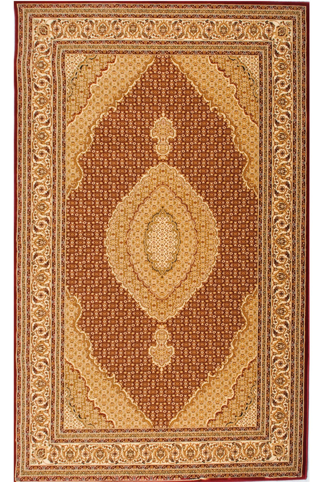 HomeRoots 528838 10 x 13 ft. Red Oriental Washable Non Skid Area Rug