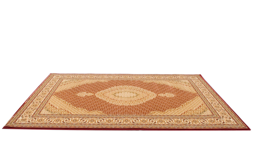 HomeRoots 528838 10 x 13 ft. Red Oriental Washable Non Skid Area Rug