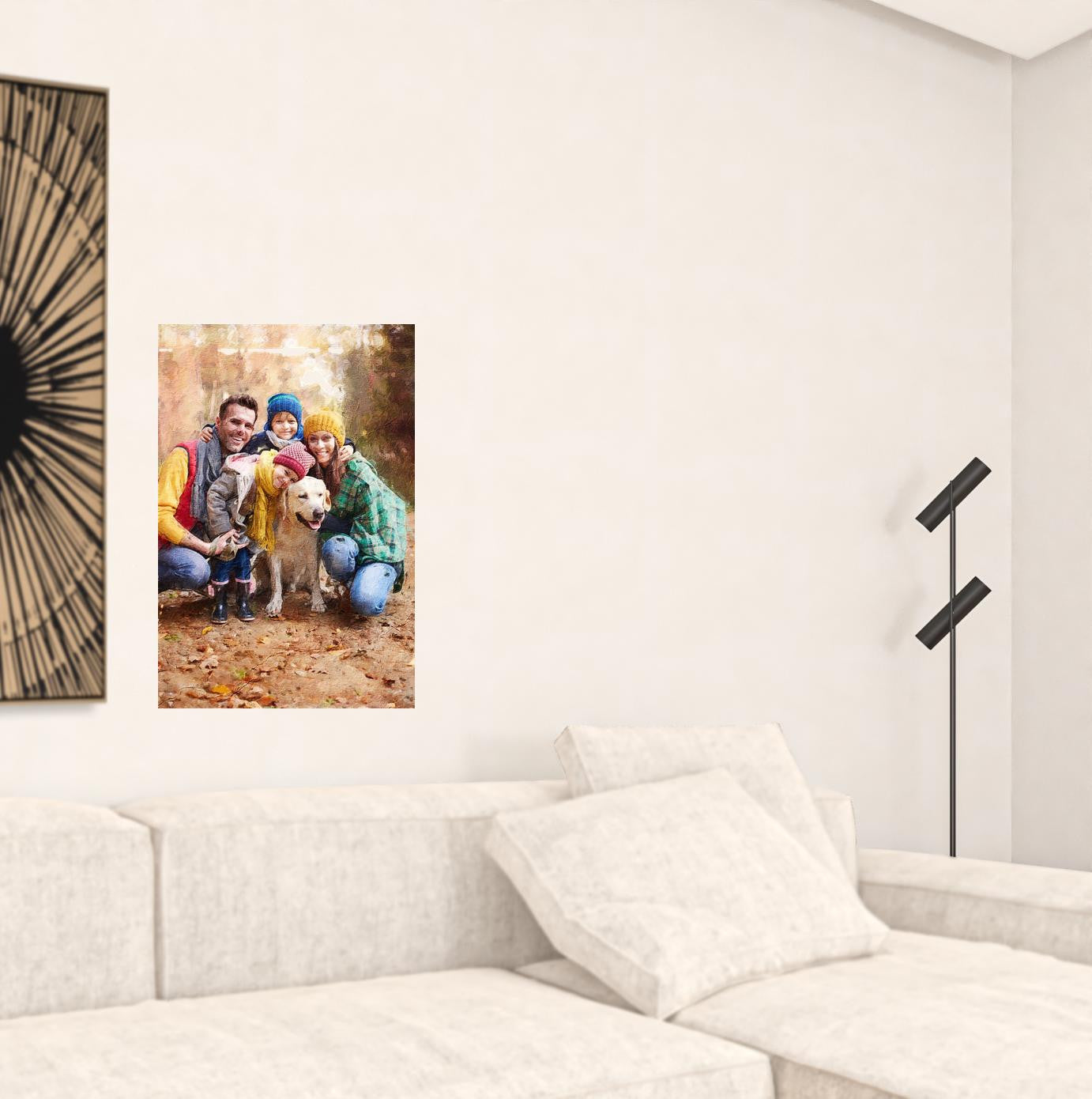 HomeRoots 529349 Black & White Fabric Wall Decor