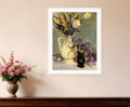 Tulips and Lavender White Framed Print Wall Art