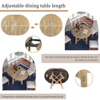 Gia - Round Extendable Dining Table With 16" Leaf Wood