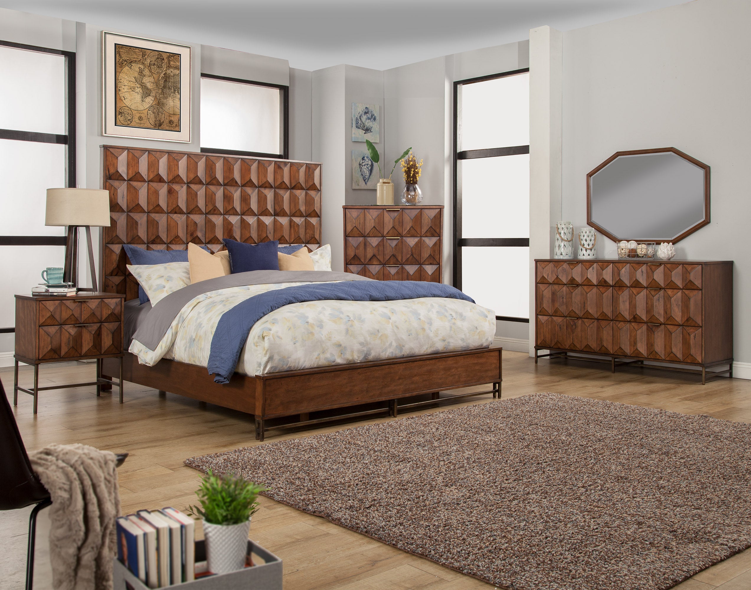 Trig Queen Panel Bed