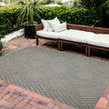 8' X 10' Gray Geometric Stain Resistant Indoor Outdoor Area Rug