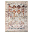HomeRoots 531789 9 x 12 ft. Beige Floral Medallion Power Loom Rectangle Area Rug