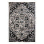 HomeRoots 531848 8 x 10 ft. Gray Medallion Power Loom Rectangle Area Rug