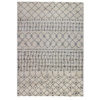 HomeRoots 531963 7 x 9 ft. Gray & Ivory Geometric Shag Rectangle Area Rug