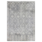 HomeRoots 531966 7 x 9 ft. Gray & Ivory Geometric Shag Rectangle Area Rug