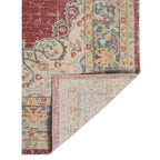 HomeRoots 532010 9 x 13 ft. Red Medallion Power Loom Rectangle Area Rug