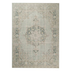 HomeRoots 532015 9 x 13 ft. Sea Green Medallion Power Loom Rectangle Area Rug